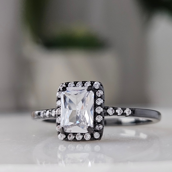 Black Gold ring, size 10, 925 Sterling Silver - Picture 5 of 6